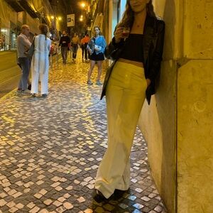 Massimo Dutti White Trousers